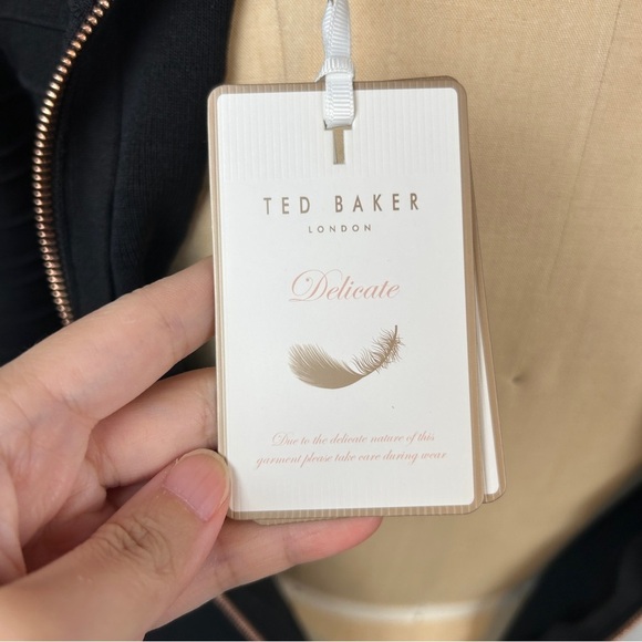 NEW Ted Baker Black Bell Sleeve 3/4 Bodycon Mini Dress Size 0 (US 0-2) - Picture 14 of 15